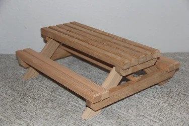 Miniature Oak Picnic Table