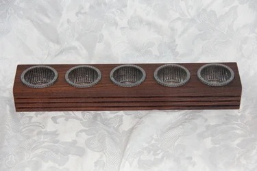 Modern Walnut Hardwood Candle Holder