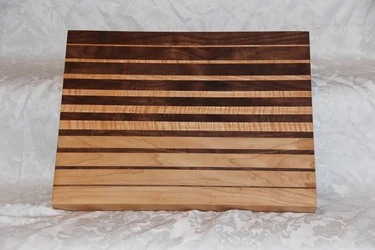 Walnut and Maple Gradient Edge Grain Cutting Board
