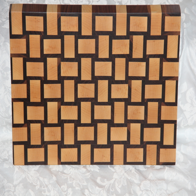 Maple/Walnut Basket Weave Cutting Board