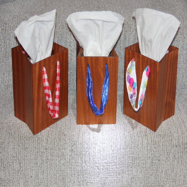 Wooden Gift Bag Tissue Holder